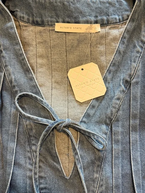 Altar’d State “Shiloh” Denim Mini Dress - Picture 3 of 4